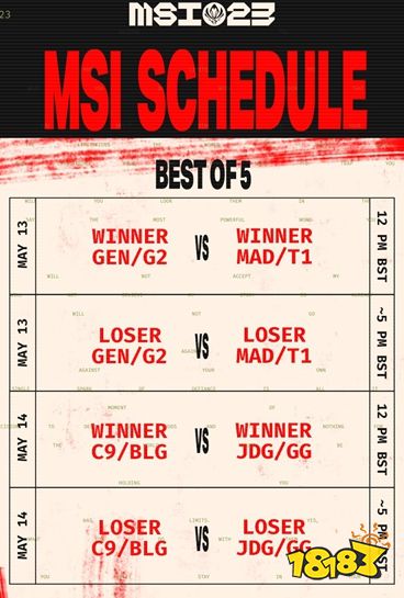 LOLmsi淘汰赛都有谁 msi季中赛2023淘汰赛赛程