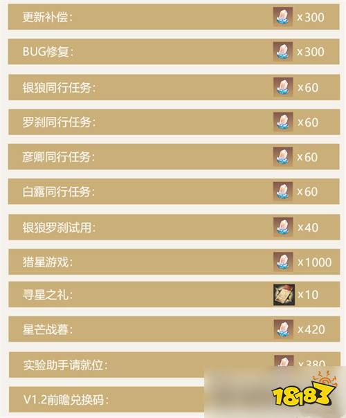 崩坏星穹铁道1.1版本有什么福利领取 1.1版本奖励大全