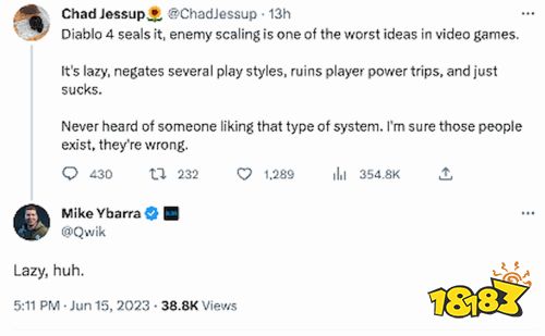 棒鸡开发者发文抨击《暗黑破坏神4》设计 暴雪总裁回复