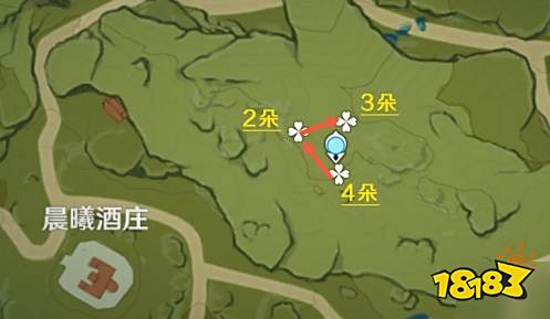原神风车菊分布图 风车菊采集路线点