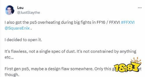 玩家报告FF16正式版仍有过热问题：清灰不一定有用