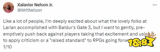 《博德之门3》引起开发者担忧:别把它当成RPG标准