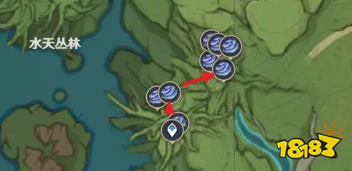 原神树王圣体菇快速采集路线图 树王圣体菇收集位置
