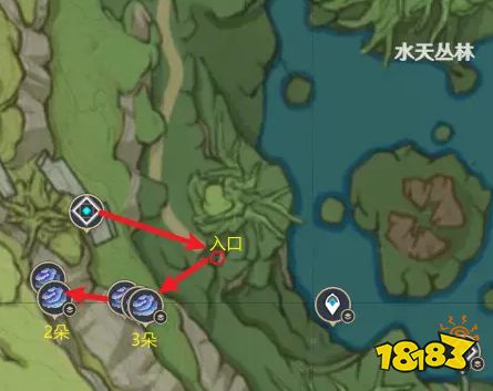 原神树王圣体菇快速采集路线图 树王圣体菇收集位置