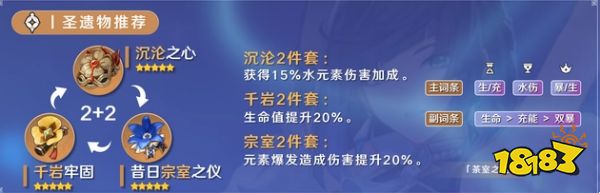 原神行秋圣遗物主副词条怎么搭 行秋圣遗物词条选择搭配