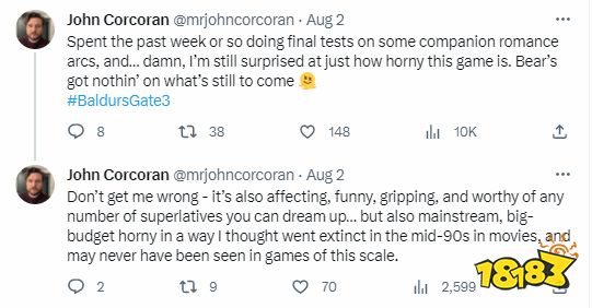 《博德之门3》编剧：人熊只是小儿科 更刺激的在后面