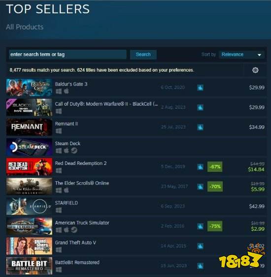 距离发售一个月!《星空》已登上Steam热销榜前十