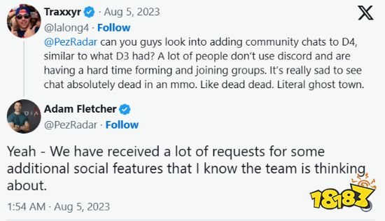 真变网游了?《暗黑4》团队考虑添加更多社交功能