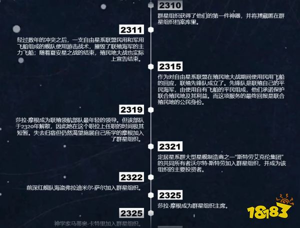 《星空》游戏事件时间轴公布 一场跨越300余年的星际史诗