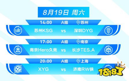 王者榮耀2023KPL夏季賽8月19日賽程