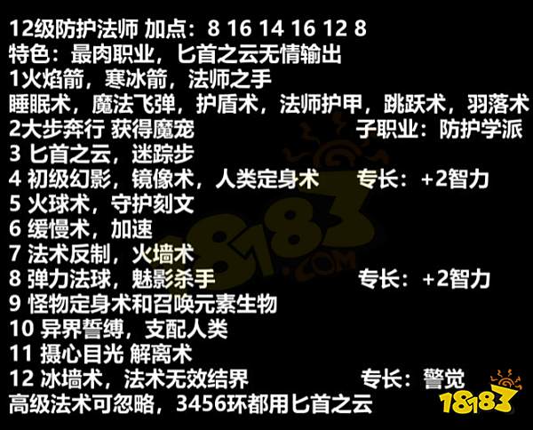 博德之门3防护学派法师加点推荐 防护学派法师BD构筑一览