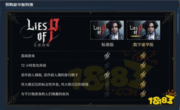 匹诺曹的谎言预购奖励是什么 匹诺曹的谎言预购奖励一览