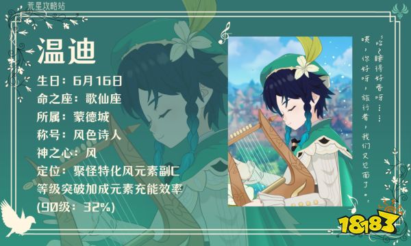 原神溫迪培養(yǎng)攻略大全 溫迪武器圣遺物陣容推薦