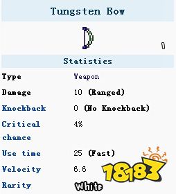 泰拉瑞亚钨制弓是什么 钨制弓获得方法分享