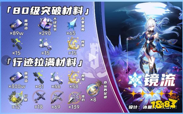 崩坏星穹铁道镜流突破材料有什么 镜流突破材料一览
