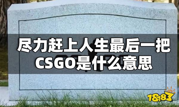 尽力赶上人生最后一把CSGO是什么意思 尽力赶上人生最后一把CSGO详解