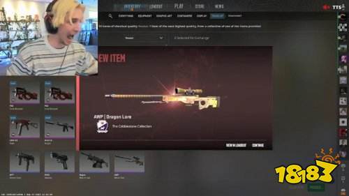 一发入魂!网红xQc《CS2》上线首日开出崭新龙狙