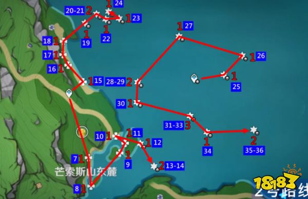 原神那维莱特突破材料收集路线图 幽光星星采集位置大全