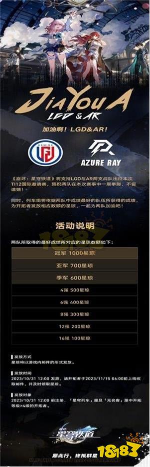 崩坏星穹铁道赞助了DOTA2哪两支战队 各名次全服奖励一览
