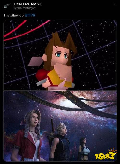 官方分享《FF7重生》同初代对比图：画质升级太震撼