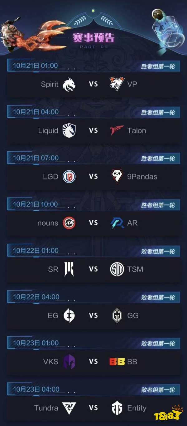 dota2ti12淘汰賽賽程表