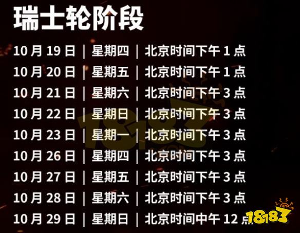 英雄聯盟瑞士輪什么時候開始 LOLs13瑞士輪10月19日開始