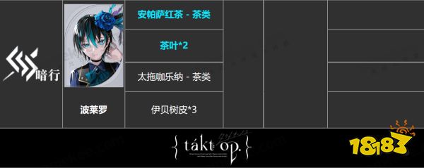 宿命回响全角色饮品喜好大全 全角色茶歇喜好一览表