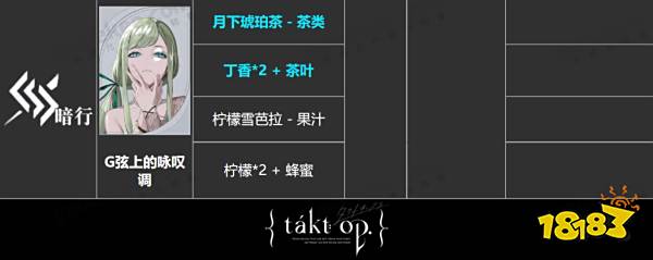 宿命回响全角色饮品喜好大全 全角色茶歇喜好一览表