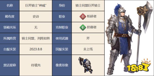 铃兰之剑巨斧骑士神威怎么样 巨斧骑士神威技能介绍