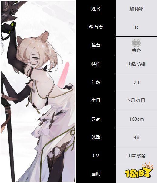 绯色回响加莉娜怎么样 绯色回响加莉娜技能分享