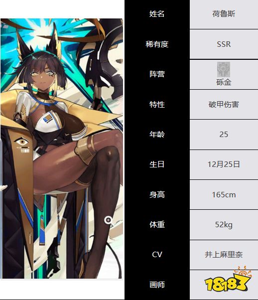 绯色回响荷鲁斯怎么样 绯色回响荷鲁斯技能介绍