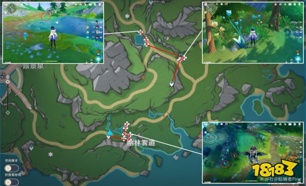 原神湖光铃兰收集攻略 湖光铃兰采集点位路线图