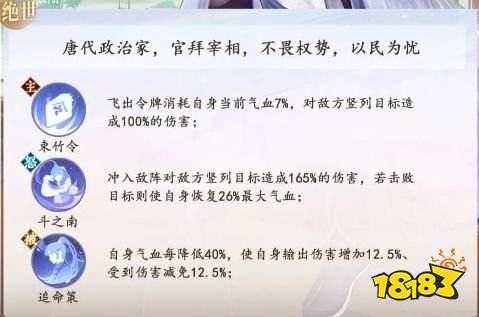 扶摇一梦狄仁杰厉害吗 扶摇一梦狄仁杰技能详解