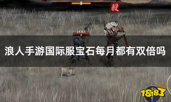 浪人手游国际服宝石每月都有双倍吗 双倍宝石充值攻略分享