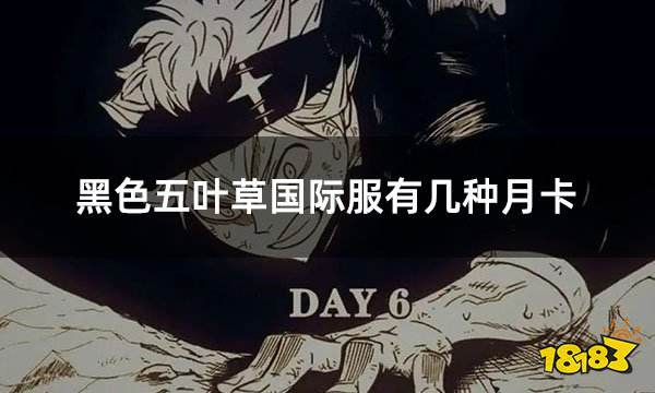 黑色五叶草国际服有几种月卡 国际服月卡怎么买比较好