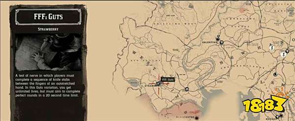 荒野大鏢客2快刀戳指縫在哪玩 荒野大鏢客2快刀戳指縫小游戲地圖位置