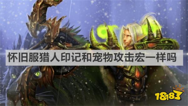 魔獸世界懷舊服獵人印記和寵物攻擊宏一樣嗎 《魔獸世界》懷舊服獵人印記和寵物攻擊宏區別