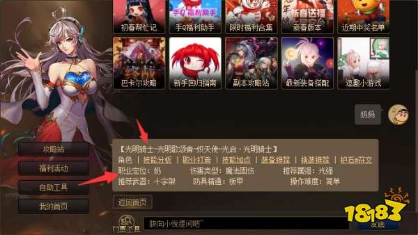 dnf光明骑士是什么职业