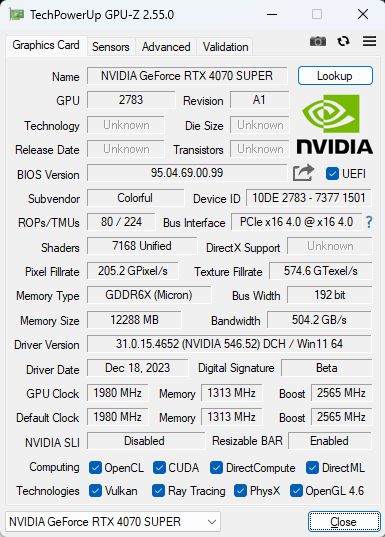 七彩虹iGame RTX 4070 SUPER Ultra W OC显卡实测 游戏与AI性能表现亮眼