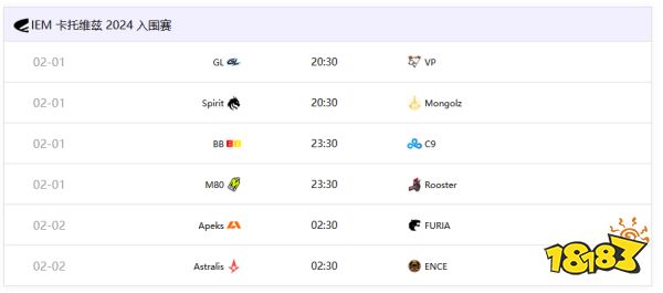 CS资讯：IEM卡托维兹2024 Play-In阶段day1赛果