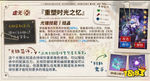 崩坏星穹铁道黑天鹅专武重塑时光之忆怎么样 重塑时光之忆光锥解析