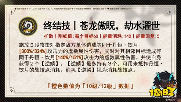 崩坏星穹铁道丹恒饮月技能介绍 饮月君技能怎么升级