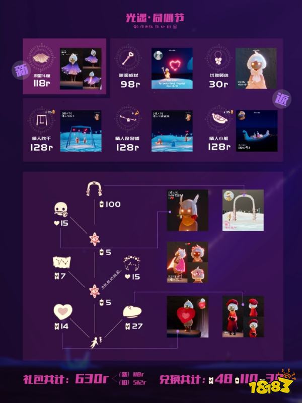 光遇2024情人节物品兑换需要多少蜡烛 光遇情人节兑换图分享