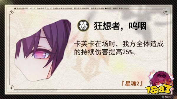 崩壞星穹鐵道卡芙卡星魂介紹 卡芙卡星魂值得抽嗎