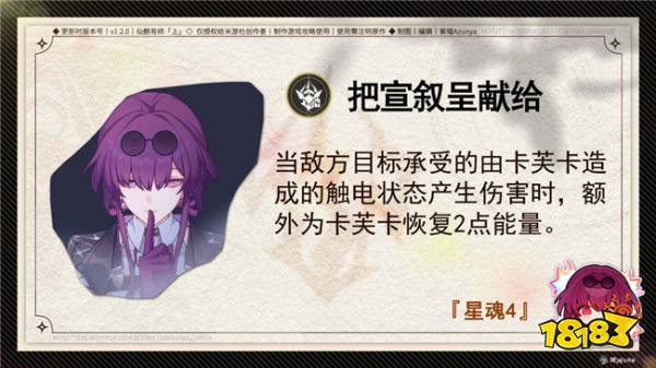 崩壞星穹鐵道卡芙卡星魂介紹 卡芙卡星魂值得抽嗎