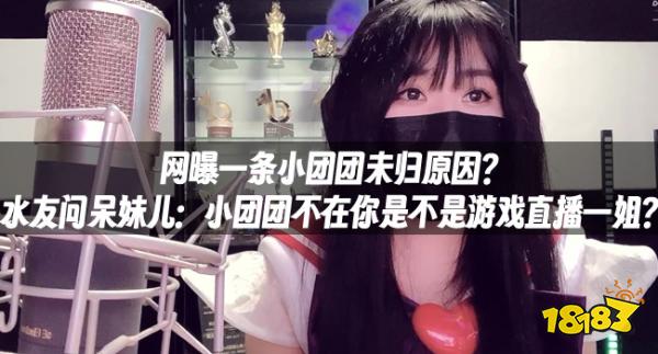 網曝一條小團團未歸原因？水友問呆妹：小團團不在你是不是游戲直播一姐？