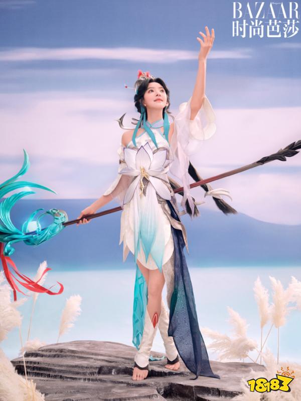 章若楠cos王者大乔 大家觉得还原白鹤粱神女之姿了吗?