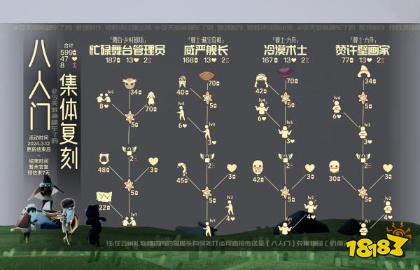 光遇集体复刻什么时候开始2024 光遇八人门集体复刻时间