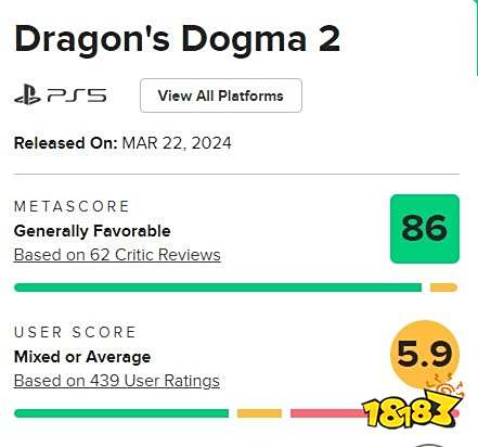 优化太烂遭狠批！《龙之信条2》M站玩家评分仅5.9分