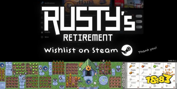 摸鱼新姿势!《Rusty's Retirement》发售在即,屏幕底部的种田乐趣!